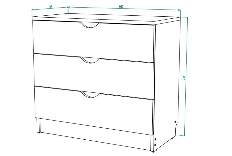 ЮНИОР  6 Комод, Собран