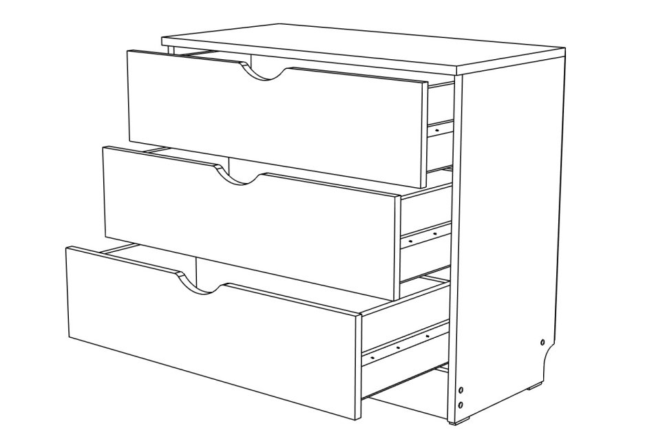 ЮНИОР  6 Комод, Собран
