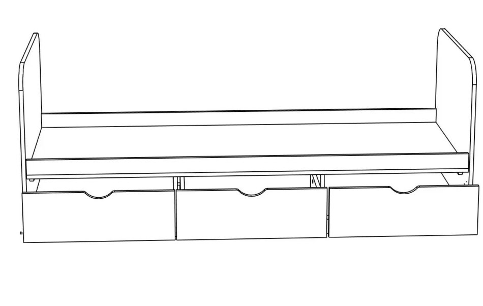 ЮНИОР 2 Кровать (80 х 200) ЮНИОР 2 Кровать (80 х 200)