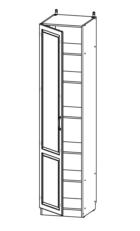 Ливерпуль № 17 Шкаф -Пенал 542, Собран