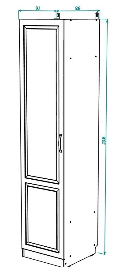 Ливерпуль № 17 Шкаф -Пенал 542, Собран