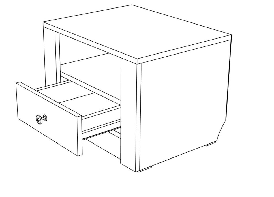 Гамма №25 Тумба прикроватная МЛ Гамма №25 Тумба прикроватная МЛ
