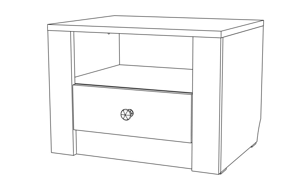 Гамма №25 Тумба прикроватная МЛ Гамма №25 Тумба прикроватная МЛ