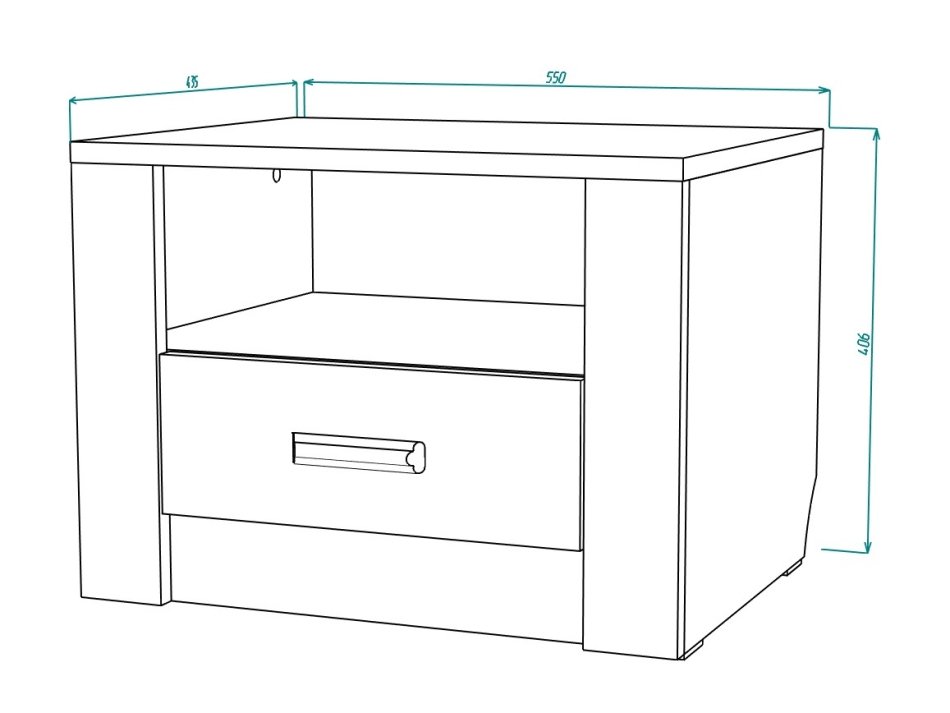 Гамма №25 Тумба прикроватная МЛ Гамма №25 Тумба прикроватная МЛ
