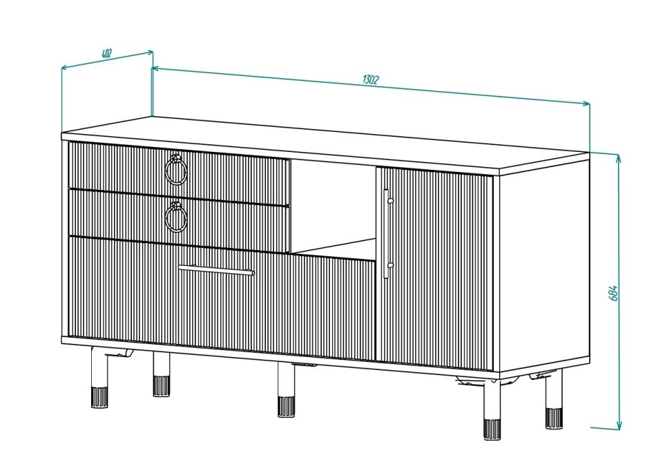 Вельвет № 1 Тумба ТВ 1300 Вельвет № 1 Тумба ТВ 1300
