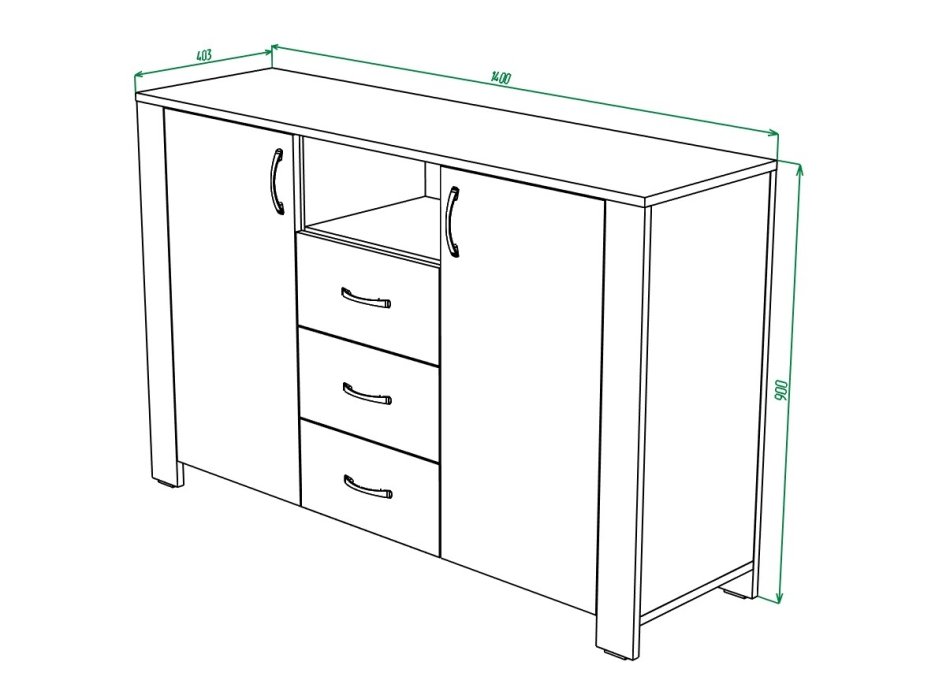 ВЕГА №10 Комод 2д3я