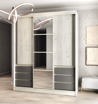 Шкаф купе НАЙС  3Д  (180), Собран