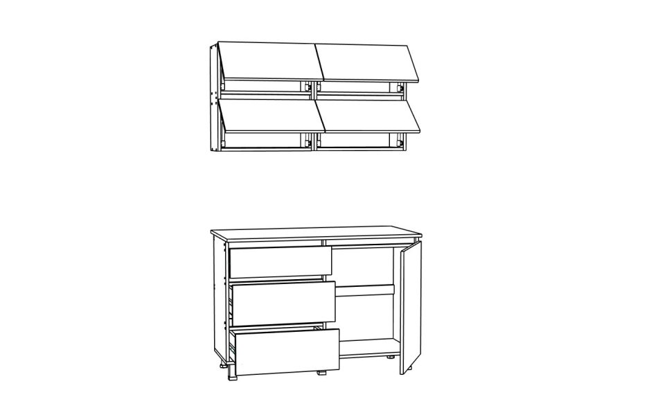 Кухня НАЙС 1,20 м (без столешницы) Кухня НАЙС 1,20 м (без столешницы)
