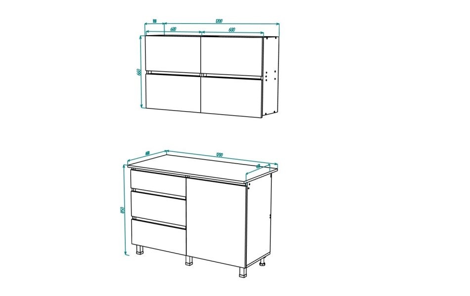 Кухня НАЙС 1,20 м (без столешницы) Кухня НАЙС 1,20 м (без столешницы)