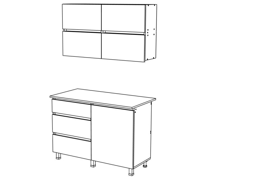 Кухня НАЙС 1,20 м (без столешницы) Кухня НАЙС 1,20 м (без столешницы)