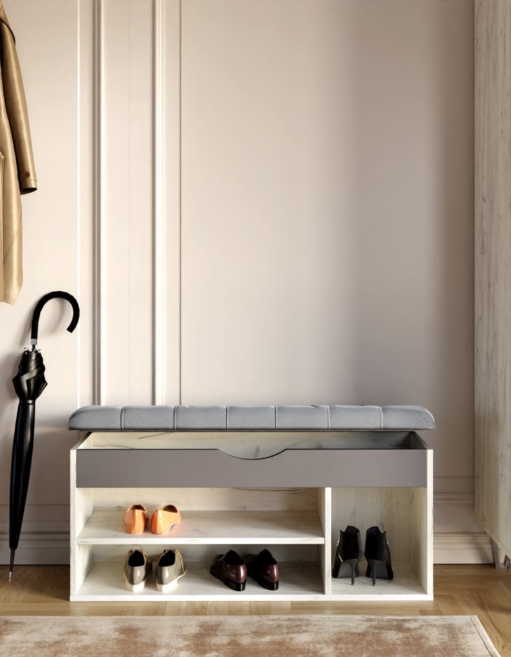 Обувница МЛ - 6 (седушка с пуговицами)