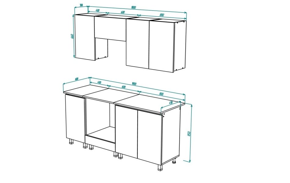 Кухня НАЙС 1,80 м (без столешницы) Кухня НАЙС 1,80 м (без столешницы)
