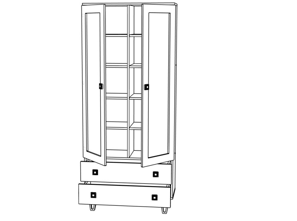 МИРА № 4 шкаф витрина 900