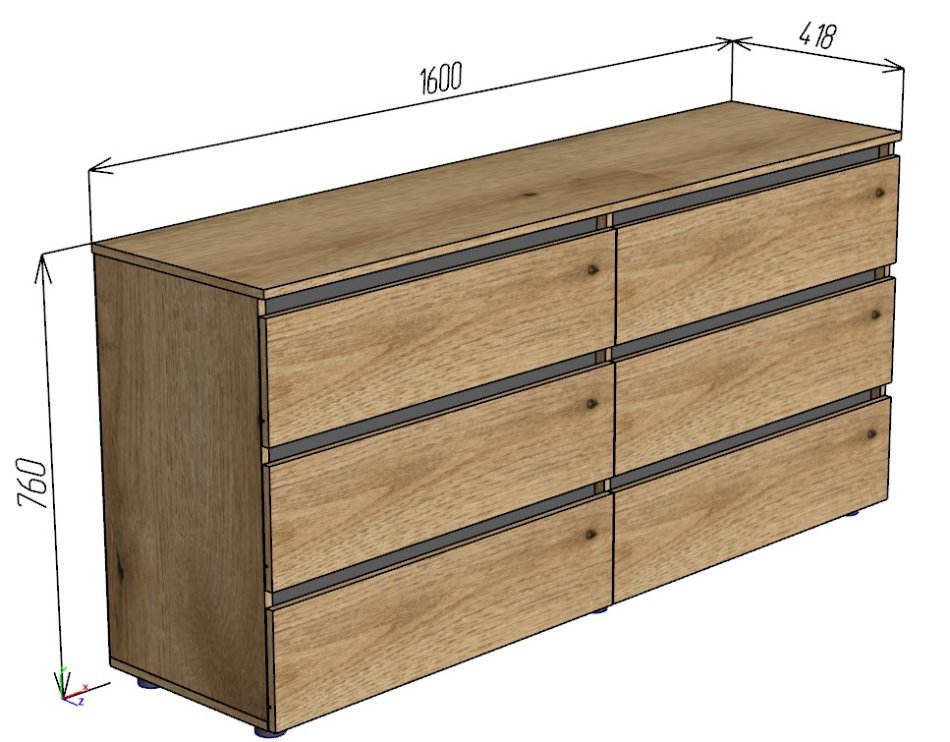 Комод Идея (1600), Собран Комод Идея (1600), Собран