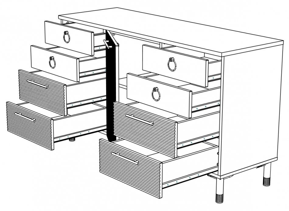 Вельвет №12 Комод 1500 Вельвет №12 Комод 1500
