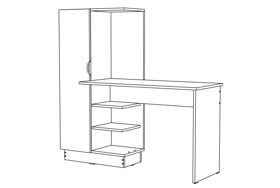 ЮНИОР 4 Стол (правый), Собран ЮНИОР 4 Стол (правый), Собран