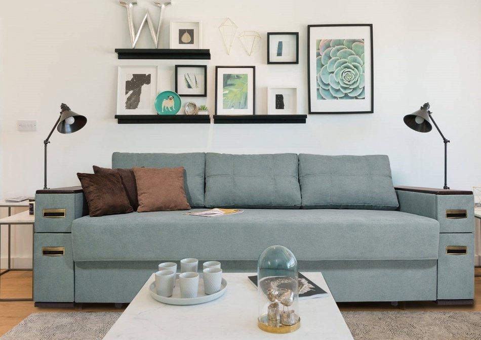 Кровать ЕВРОСОФА 7/2 (ЛДСП) К-2, Собран