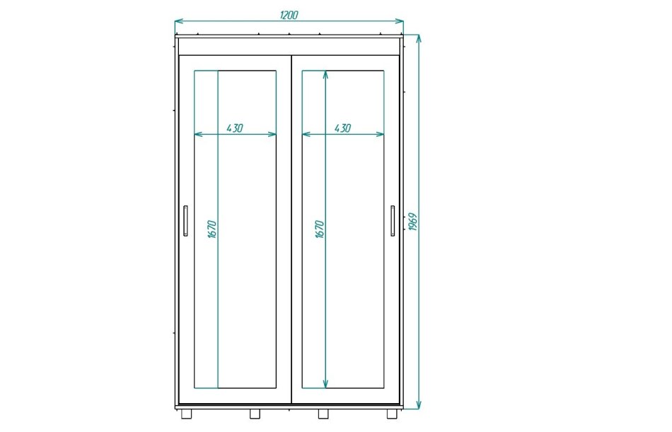 Зеркало на шкаф МЛ - 1 (1200*2000) Зеркало на шкаф МЛ - 1 (1200*2000)