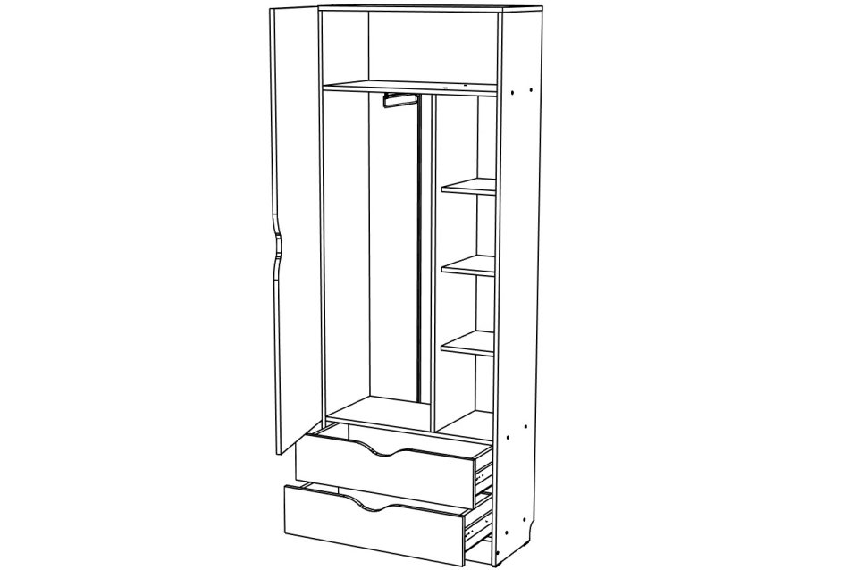 ЮНИОР  5 Шкаф, Собран