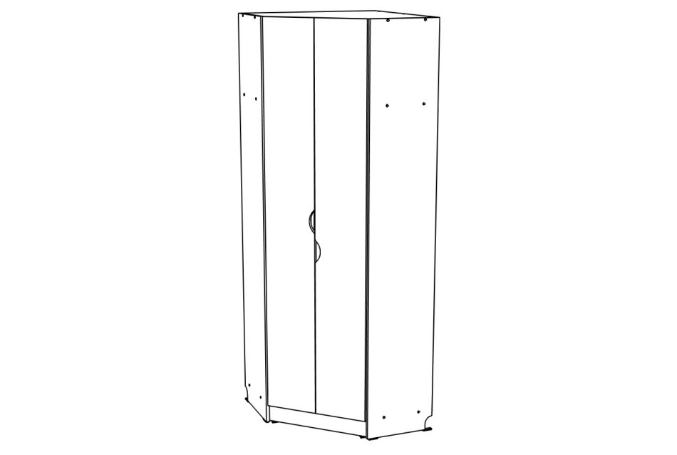 ЮНИОР  7 Шкаф угловой, Собран