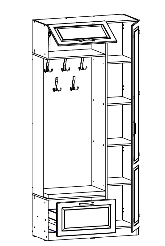 Ливерпуль № 19 Шкаф комбинированный 