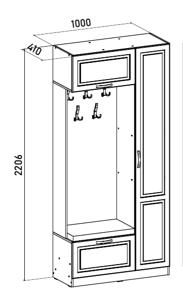 Ливерпуль № 19 Шкаф комбинированный 