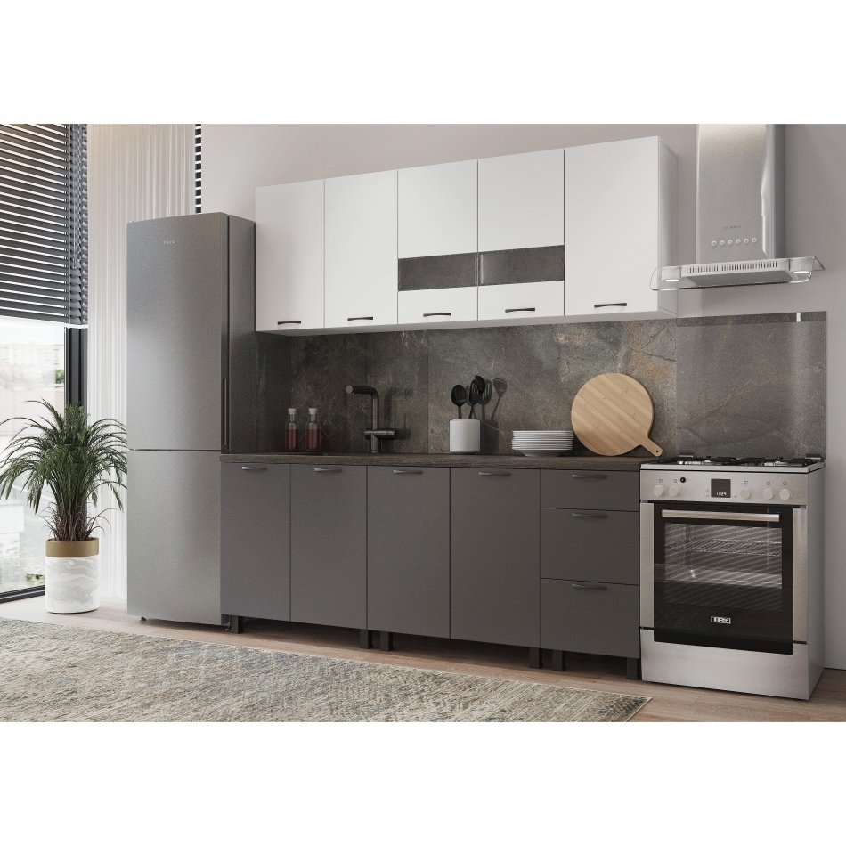 Кухня Омега 2,0 м NEW (без столешницы)