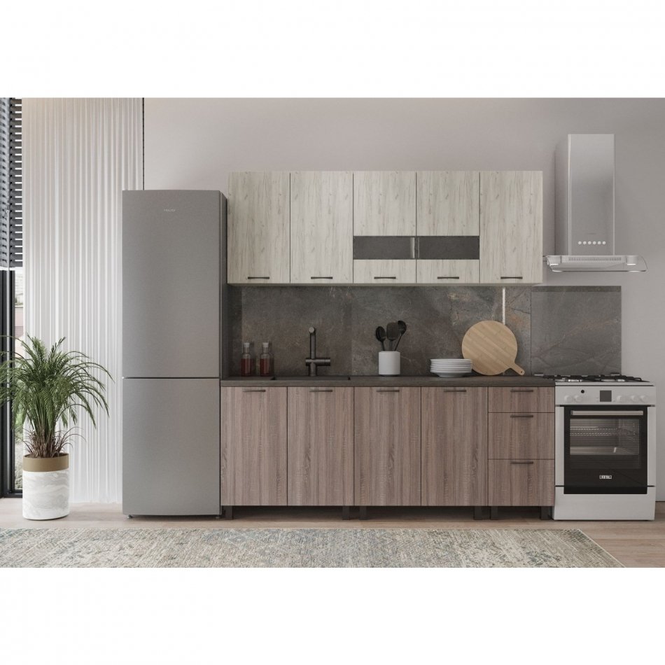 Кухня Омега 2,0 м NEW (без столешницы)