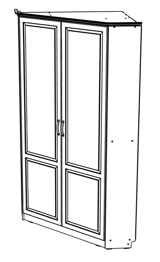 Ливерпуль № 18 Шкаф угловой(карниз в комплекте) Ливерпуль № 18 Шкаф угловой(карниз в комплекте)