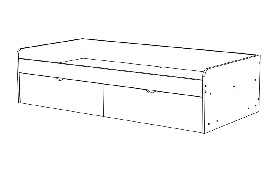 ЮНИОР 19 Кровать (80 х 180)