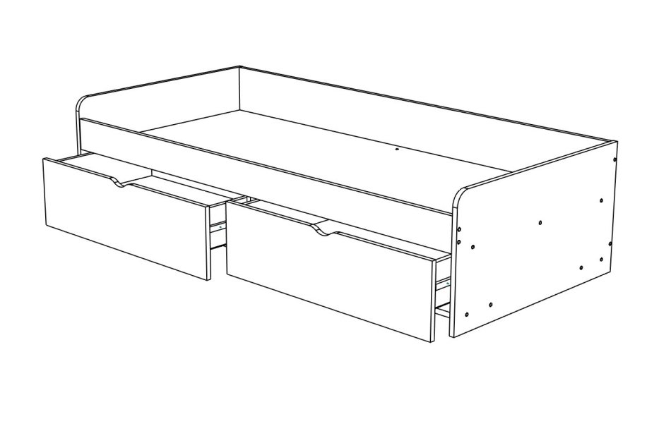 ЮНИОР 19 Кровать (80 х 180)