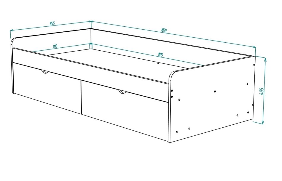 ЮНИОР 19 Кровать (80 х 180)