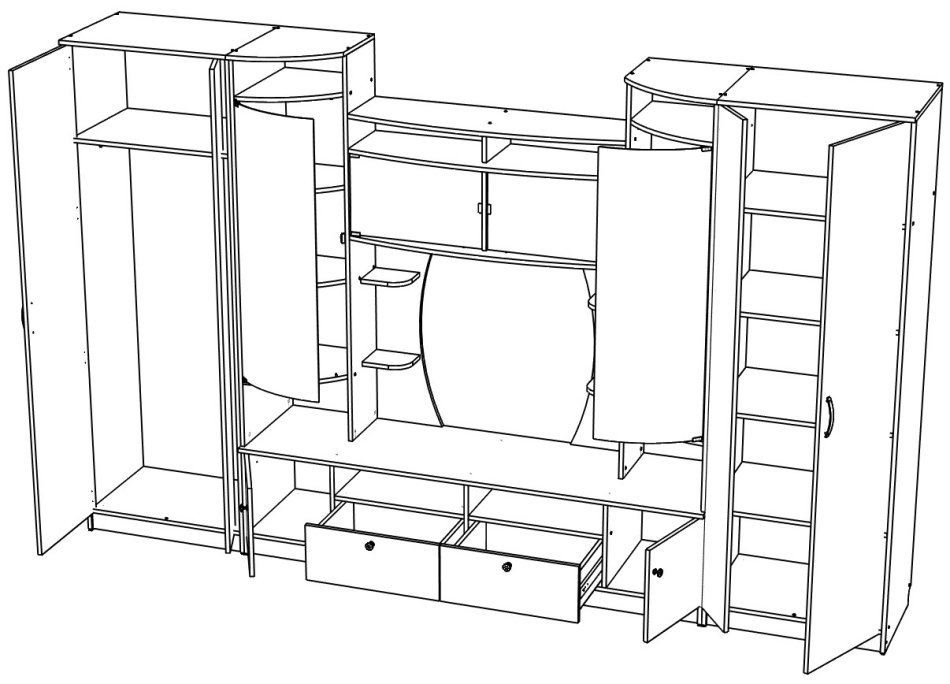 Гостиная МЛ - 5 (3532), Собран Гостиная МЛ - 5 (3532), Собран