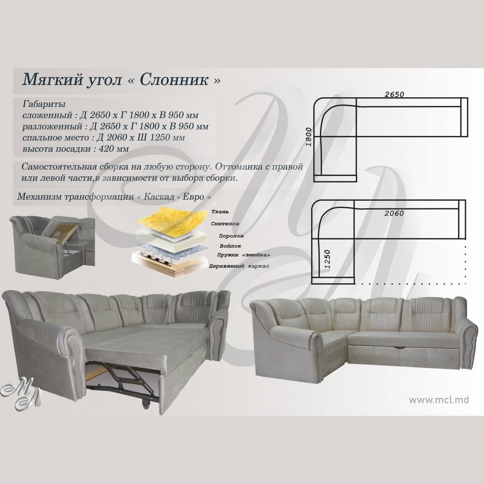 Мягкий угол "СЛОНИК" К-1