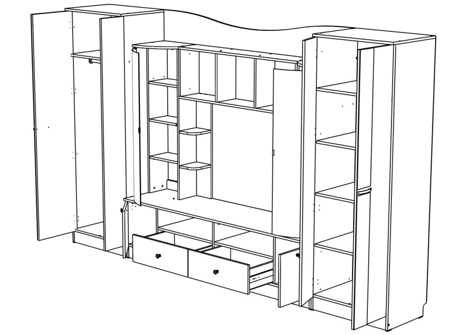 Гостиная МЛ - 7 (3400), Собран Гостиная МЛ - 7 (3400), Собран